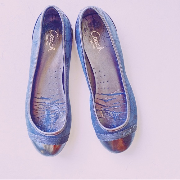 Coach Ballet Flats C Monogram and Metallic Leather - Picture 2 of 5
